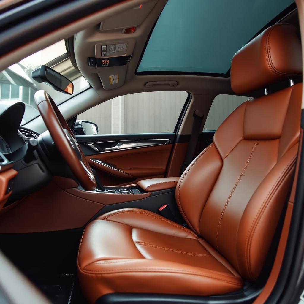 Freshly detailed car interior